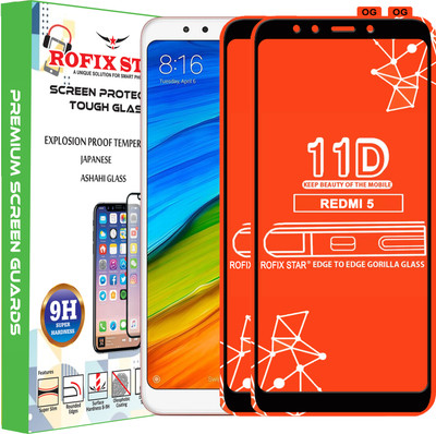Rofix star Edge To Edge Tempered Glass for Mi Redmi 5(Pack of 2)