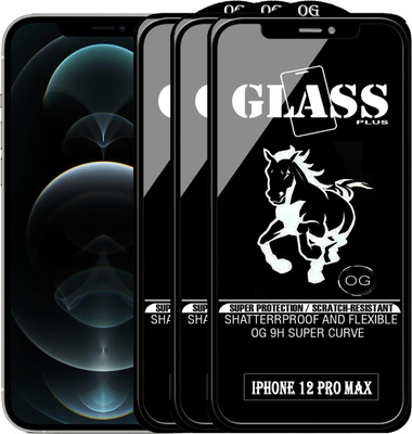 PFOAM Edge To Edge Tempered Glass for APPLE IPHONE 12 PRO MAX(Pack of 3)