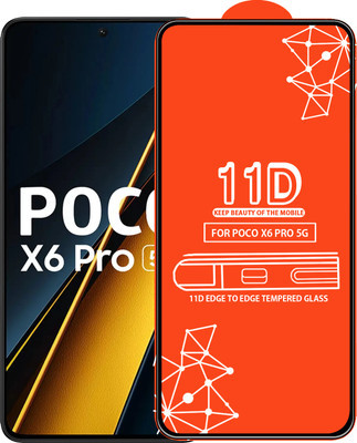 Roxel Edge To Edge Tempered Glass for Poco X6 Pro 5G(Pack of 1)