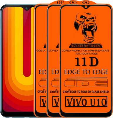 CYOR Edge To Edge Tempered Glass for VIVO U10(Pack of 3)