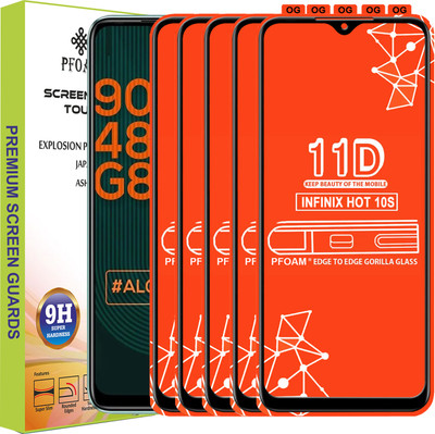PFOAM Edge To Edge Tempered Glass for INFINIX HOT 10S(Pack of 5)