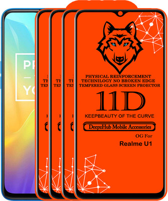 CRodible Edge To Edge Tempered Glass for Realme U1(Pack of 4)