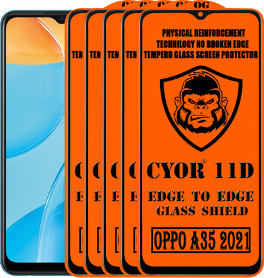 CYOR Edge To Edge Tempered Glass for OPPO A35 2021(Pack of 5)