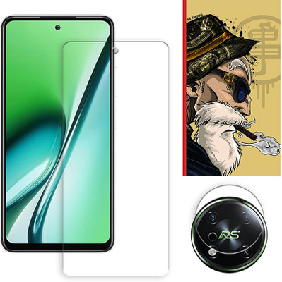 ARBAN Edge To Edge Tempered Glass for itel RS4 4G Tempered Glass Screen Protector | Anti-Scratch | Edge to Edge Full Coverage | 9H Hardness ( 1 FRONT SCREEN GUARD + 1 CAMERA LENS PROTECTOR + 1 FREE BACK EMBOSSED SKIN001 )(Pack of 1)