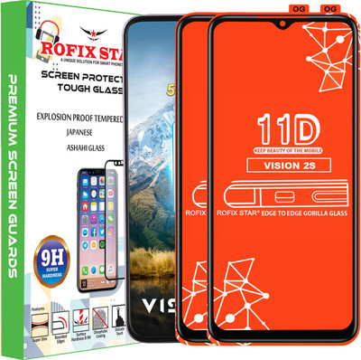 Rofix star Edge To Edge Tempered Glass for ITEL VISION 2S(Pack of 2)