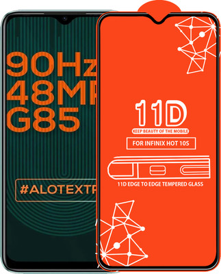 Roxel Edge To Edge Tempered Glass for Infinix Hot 10S(Pack of 1)