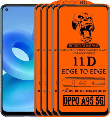 CYOR Edge To Edge Tempered Glass for OPPO A95 5G(Pack of 5)