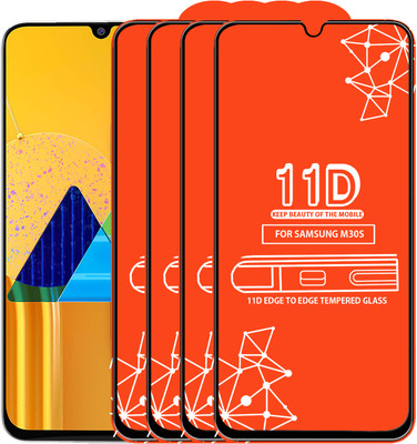 Qyist Edge To Edge Tempered Glass for Samsung Galaxy M30S(Pack of 4)