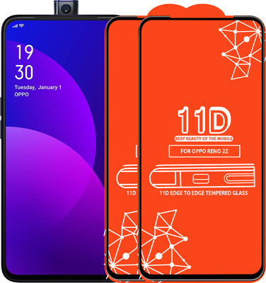 Roxel Edge To Edge Tempered Glass for Oppo Reno2 F(Pack of 2)