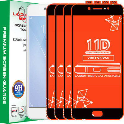 Laxdom Edge To Edge Tempered Glass for VIVO V5S(Pack of 4)
