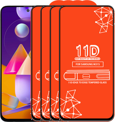 Qyist Edge To Edge Tempered Glass for Samsung Galaxy M31S(Pack of 4)
