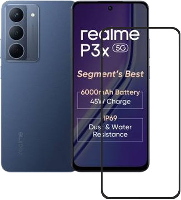 BRENZZ Edge To Edge Tempered Glass for Realme P3x 5g, Realme P3x(Pack of 1)