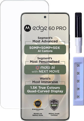 NEXZONE Edge To Edge Tempered Glass for MOTOROLA Edge 60 Pro(Pack of 1)