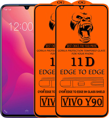 CYOR Edge To Edge Tempered Glass for VIVO Y90(Pack of 2)