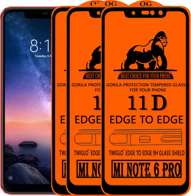TWIGLO Edge To Edge Tempered Glass for Mi Redmi Note 6 Pro(Pack of 3)