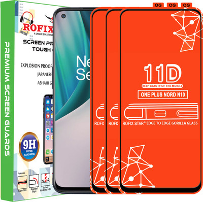 Rofix star Edge To Edge Tempered Glass for ONE PLUS NORD N10(Pack of 3)