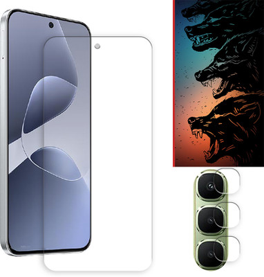 SOMTONE Edge To Edge Tempered Glass for Infinix Hot 60 Pro 4G Tempered Glass Screen Protector | Anti-Scratch | Edge to Edge Full Coverage | 9H Hardness ( 1 FRONT SCREEN GUARD + 1 CAMERA LENS PROTECTOR + 1 FREE BACK EMBOSSED SKIN061 )(Pack of 1)