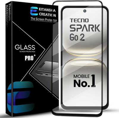 EITANSHA CREATION Edge To Edge Tempered Glass for Tecno SPARK Go 2, Tecno Spark Go 2(Pack of 1)