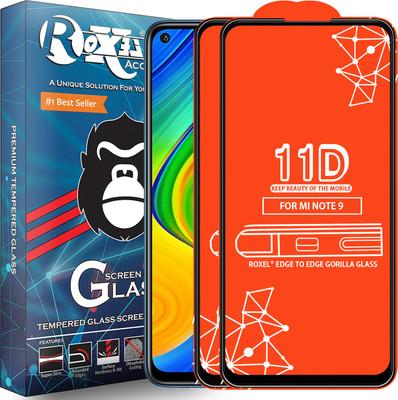 Roxel Edge To Edge Tempered Glass for Redmi Note 9(Pack of 2)