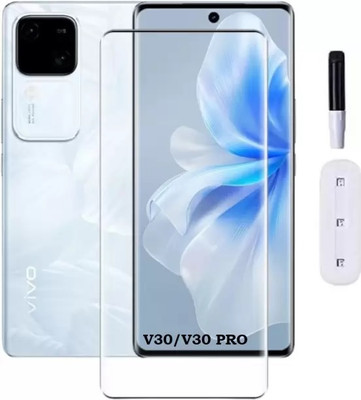 MOBIGENIX Edge To Edge Tempered Glass for Vivo V30e, Vivo V30 Pro, Vivo V30(Pack of 1)