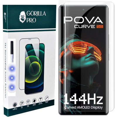 GORILLA PRO Tempered Glass Guard for Tecno Pova Curve 5G ( Primium Quality Uv Glass )(Pack of 1)