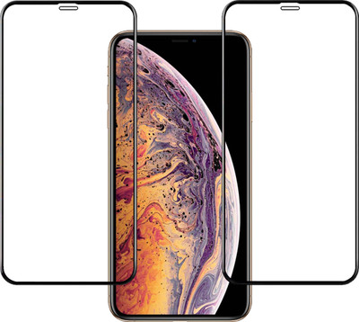 YOGKREETI Edge To Edge Tempered Glass for Apple iPhone XS Max, Apple iPhone 11 Pro Max(Pack of 2)