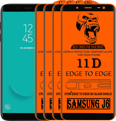 CYOR Edge To Edge Tempered Glass for SAMSUNG J6(Pack of 4)