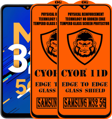 CYOR Edge To Edge Tempered Glass for SAMSUNG M32 5G(Pack of 2)