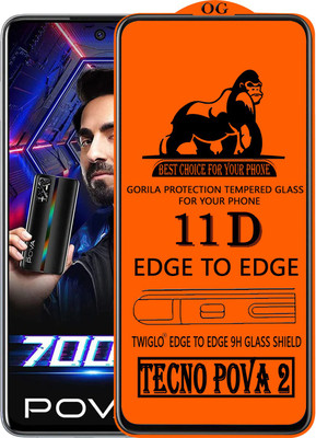 TWIGLO Edge To Edge Tempered Glass for TECNO POVA 2(Pack of 1)
