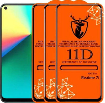 HIE POWER Edge To Edge Tempered Glass for Realme 7i-11D (Pack of 2)(Pack of 2)