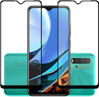 NIMMIKA ENTERPRISES Edge To Edge Tempered Glass for Mi Redmi 9 Power(Comprehensive protection | High-quality material | Clear and smooth surface | Thin and lightweight)(Pack of 2)