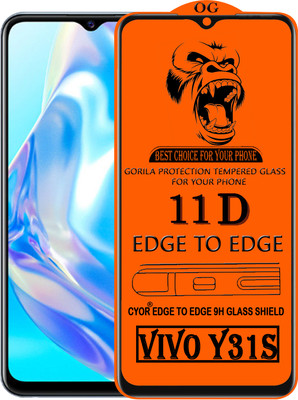 CYOR Edge To Edge Tempered Glass for VIVO Y31S(Pack of 1)