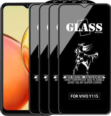 Qyist Edge To Edge Tempered Glass for VIVO Y11S(Pack of 4)