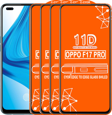 CYOR Edge To Edge Tempered Glass for OPPO F17 PRO(Pack of 4)