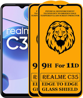 Dream Edge To Edge Tempered Glass for Realme C35(Pack of 2)