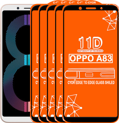 CYOR Edge To Edge Tempered Glass for Oppo A83(Pack of 5)