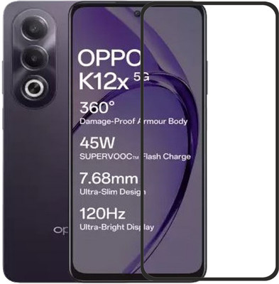 NSTAR Edge To Edge Tempered Glass for Oppo K12x 5G, Oppo K12x(Pack of 1)