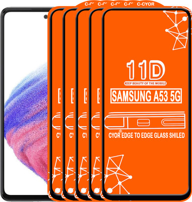 CYOR Edge To Edge Tempered Glass for SAMSUNG A53 5G(Pack of 5)