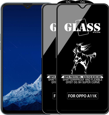 Qyist Edge To Edge Tempered Glass for OPPO A11K(Pack of 2)