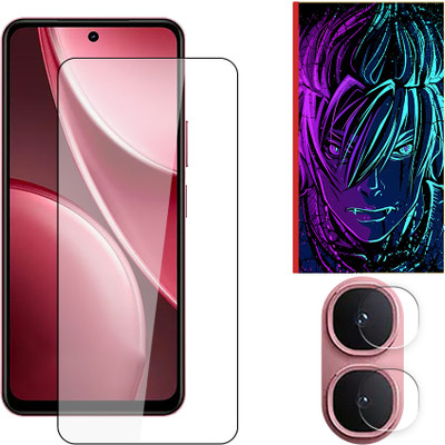 ARBAN Edge To Edge Tempered Glass for vivo Y31 5G Tempered Screen Protector | Anti-Scratch | Edge to Edge Full Coverage | 9H Hardness ( 1 FRONT SCREEN GUARD + 1 CAMERA LENS PROTECTOR + 1 FREE BACK EMBOSSED SKIN002 )(Pack of 1)