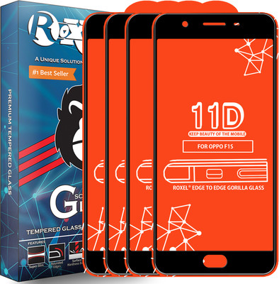 Roxel Edge To Edge Tempered Glass for Oppo F1s(Pack of 4)