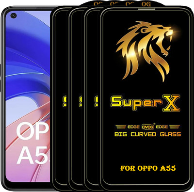 PFOAM Edge To Edge Tempered Glass for OPPO A55(Pack of 4)