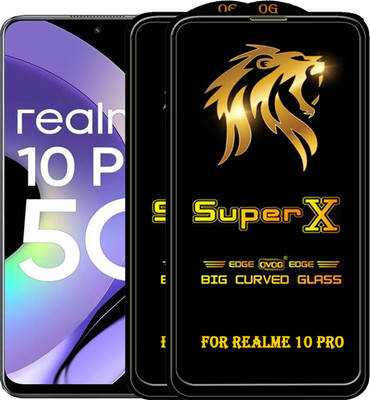 PFOAM Edge To Edge Tempered Glass for REALME 10 PRO(Pack of 2)
