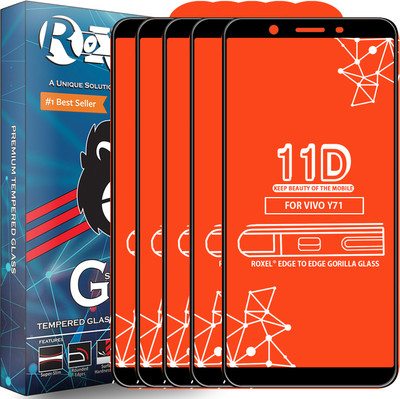 Roxel Edge To Edge Tempered Glass for VIVO Y71(Pack of 5)