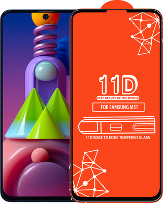 Roxel Edge To Edge Tempered Glass for Samsung Galaxy M51(Pack of 1)