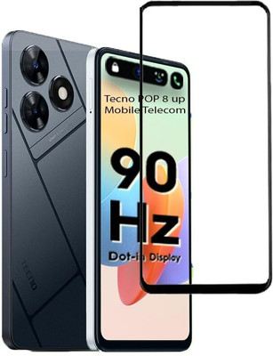 NaturalBuy Edge To Edge Tempered Glass for Tecno Pop 8 POP 5G-Premium Tempered Glass Screen Protector Slim 9H Hard 2.5D with Full Installation Kit(Pack of 1)