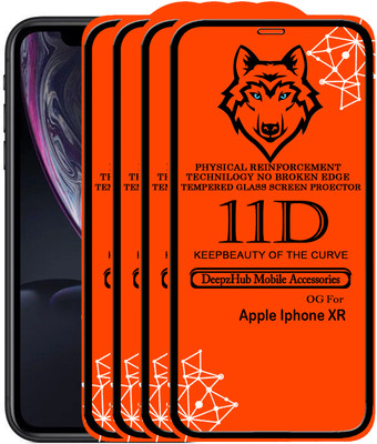 DeepzHub Edge To Edge Tempered Glass for Apple iPhone XR(Pack of 4)
