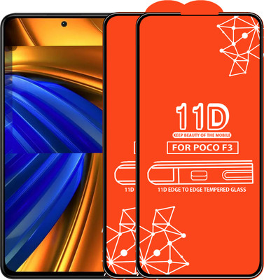 Qyist Edge To Edge Tempered Glass for Poco F3(Pack of 2)