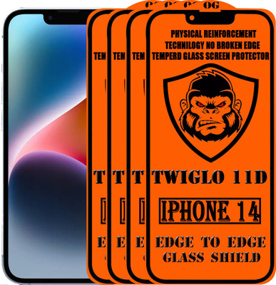 TWIGLO Edge To Edge Tempered Glass for IPHONE 14(Pack of 4)