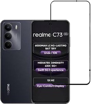 Bodoma Edge To Edge Tempered Glass for Realme C73 5G(Pack of 1)